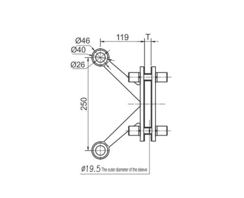 Spider Fittings – SS316 (250mm) DF FS 250 E
