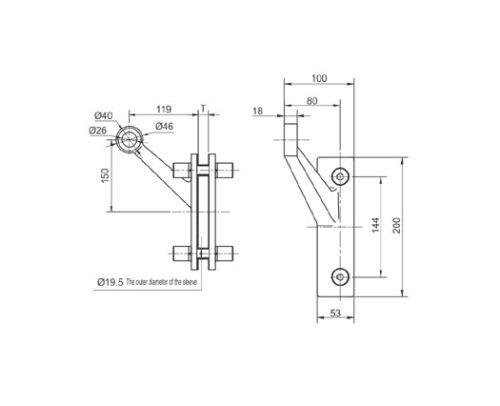 Spider Fittings – SS316 (250mm) DF FS 300 B