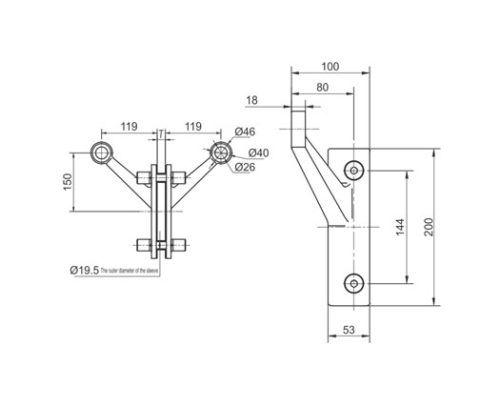 Spider Fittings – SS316 (250mm) DF FS 300 D