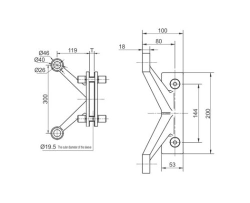 Spider Fittings – SS316 (250mm) DF FS 300 E