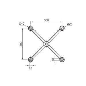 Spider Fittings – SS316 (250mm) DF PS 300 A