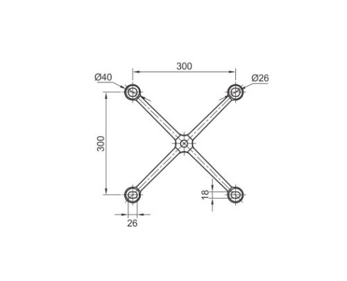 Spider Fittings – SS316 (250mm) DF PS 300 A