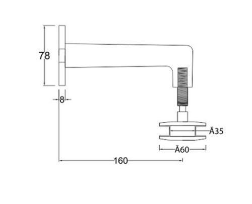 Canopy Fittings SS304/316 DF CF 031