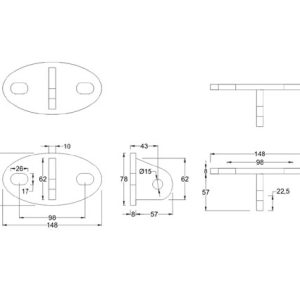 Canopy Fittings SS304/316 DF FC 033