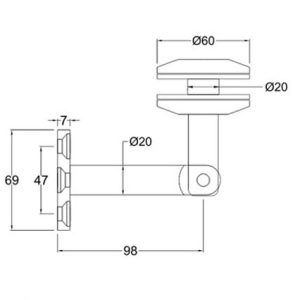 Canopy Fittings SS304/316 DF FC 034