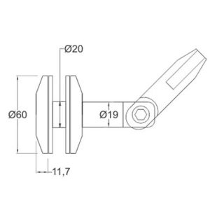 Canopy Fittings SS304/316 DF FC 035