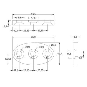 Canopy Fittings SS304/316 DF FC 036