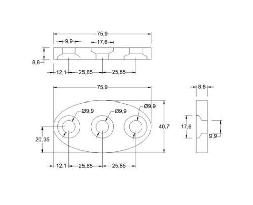 Canopy Fittings SS304/316 DF FC 036