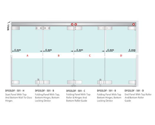 GLASS SLIDING & FOLDING SYSTEM 501 H