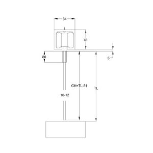 Glass Centre Sliding Folding system 901P / SS 304