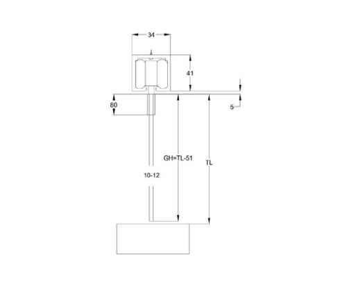 Glass Centre Sliding Folding system 901P / SS 304