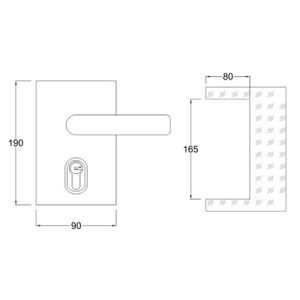Sliding Glass Handle Lock – SS304 DF SGHL 525