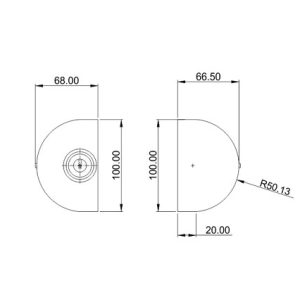 Glass Door Lock Without Cut Out DF GL 02