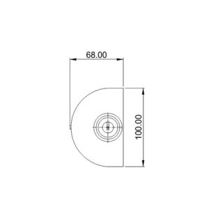 Glass Door Lock Without Cut Out DF GL 03