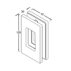 Glass Sliding Door Handle SS304 DF SGH 01