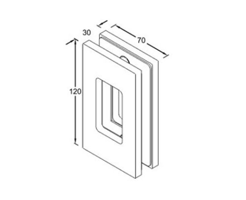 Glass Sliding Door Handle SS304 DF SGH 01