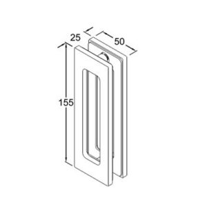 Glass Sliding Door Handle SS304 DF SGH 05