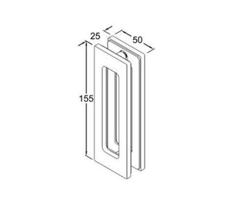 Glass Sliding Door Handle SS304 DF SGH 05