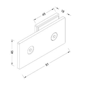 Sheet Metal Glass Connector SS304/SS316 DF SMGC 116