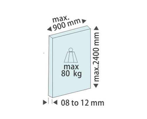Glass Sliding Fittings DF GSF 034 C