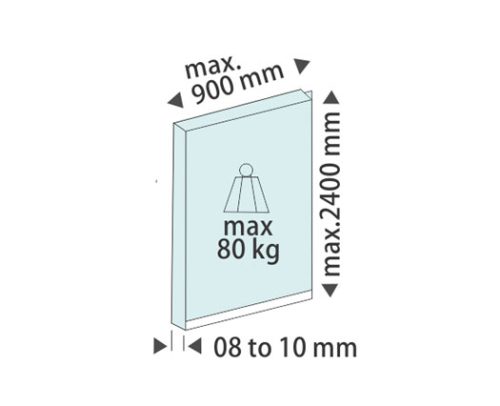 Glass Sliding Fittings DF GSF 034 D