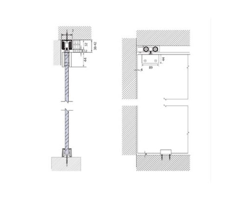 Glass Sliding Fittings DF GSF 034 A