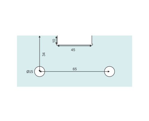 Glass Sliding Fittings DF GSF 034 B