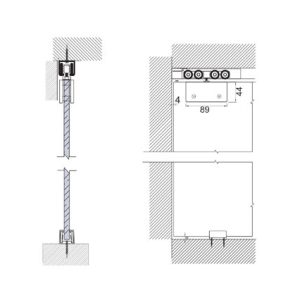 Glass Sliding Fittings DF GSF 034 B