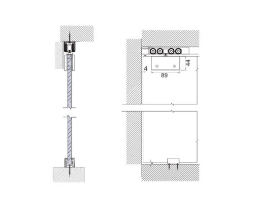 Glass Sliding Fittings DF GSF 034 B