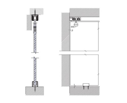 Glass Sliding Fittings DF GSF 034 C