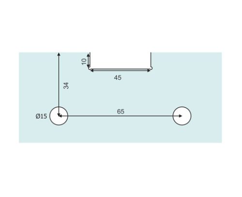 Glass Sliding Fittings DF GSF 011 C