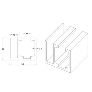 Glass Sliding Fittings DF SGF 014