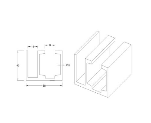 Glass Sliding Fittings DF SGF 014