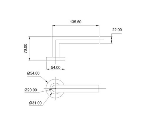 Mortice Handle SS304 DF RH 02
