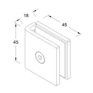 Sheet Metal Glass Connector SS304/SS316 DF SMGC 111