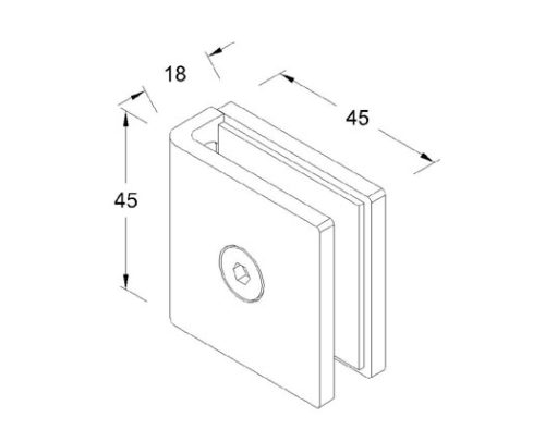 Sheet Metal Glass Connector SS304/SS316 DF SMGC 111