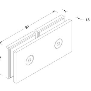 Sheet Metal Glass Connector SS304/SS316 DF SMGC 115