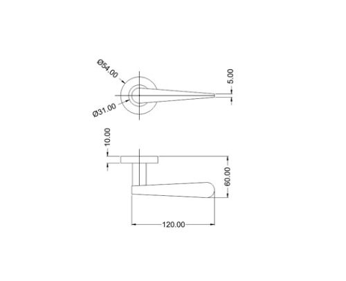 Mortice Handle SS304 DF RH 12