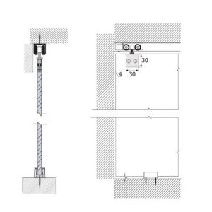 Glass Sliding Fittings DF GSF 034 D