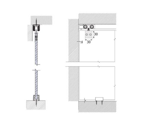 Glass Sliding Fittings DF GSF 034 D
